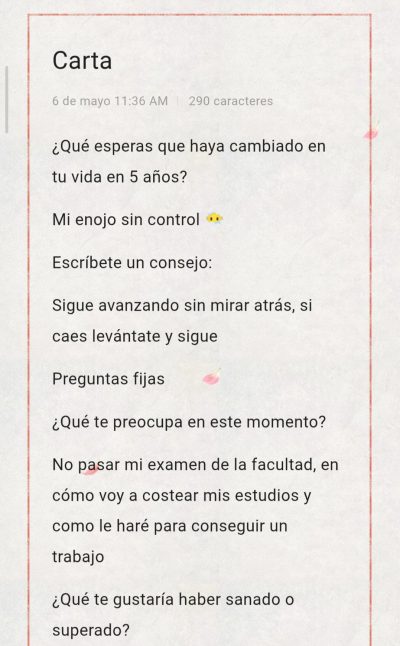 Foto que acompaña a esta carta