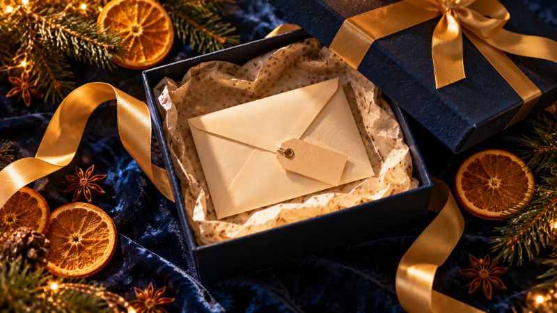 Regalo de Navidad emotivo: una carta que se abre dentro de un año